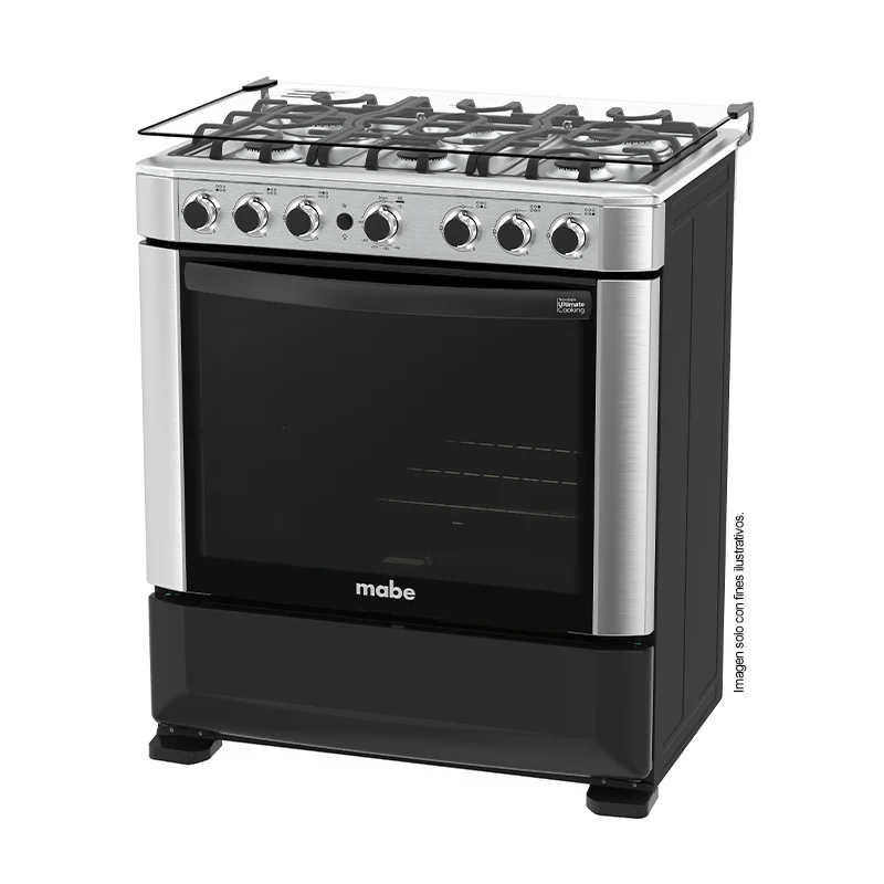 Estufa a gas de 30" (76cm) EMA7615FX0 Mabe, 6 quemadores, encendido electrónico por botón, parrillas de hierro fundid, horno de 109.83 litros - Image 2