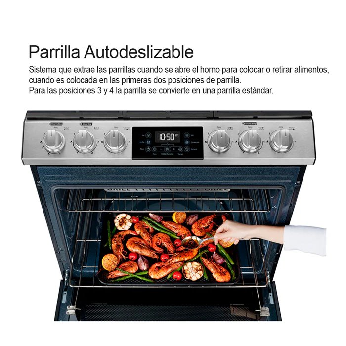 Estufa a gas 30" EMH7614DATMSS0 Mabe 6 quemadores - Image 5