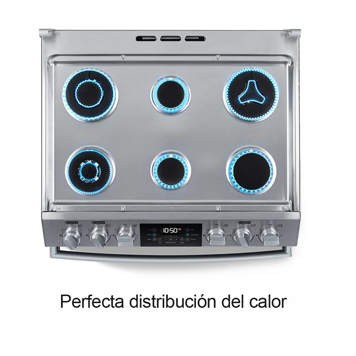Estufa a gas 30" EMH7614DATMSS0 Mabe 6 quemadores - Image 6