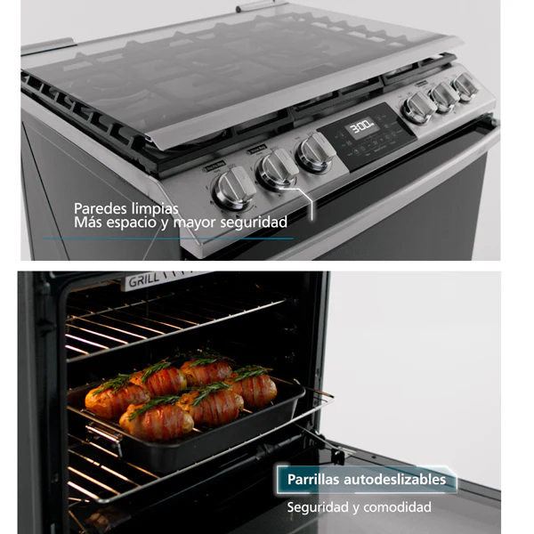 Estufa a gas 30" EMH7614DATMSS0 Mabe 6 quemadores - Image 9