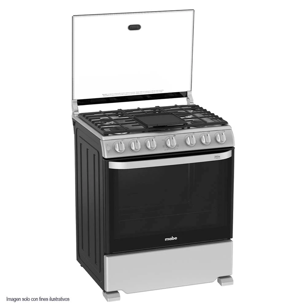 Estufa a gas de 30" WEM7659CFIS3 Mabe 6 quemadores acero inoxidable encendido eléctrico - Image 3