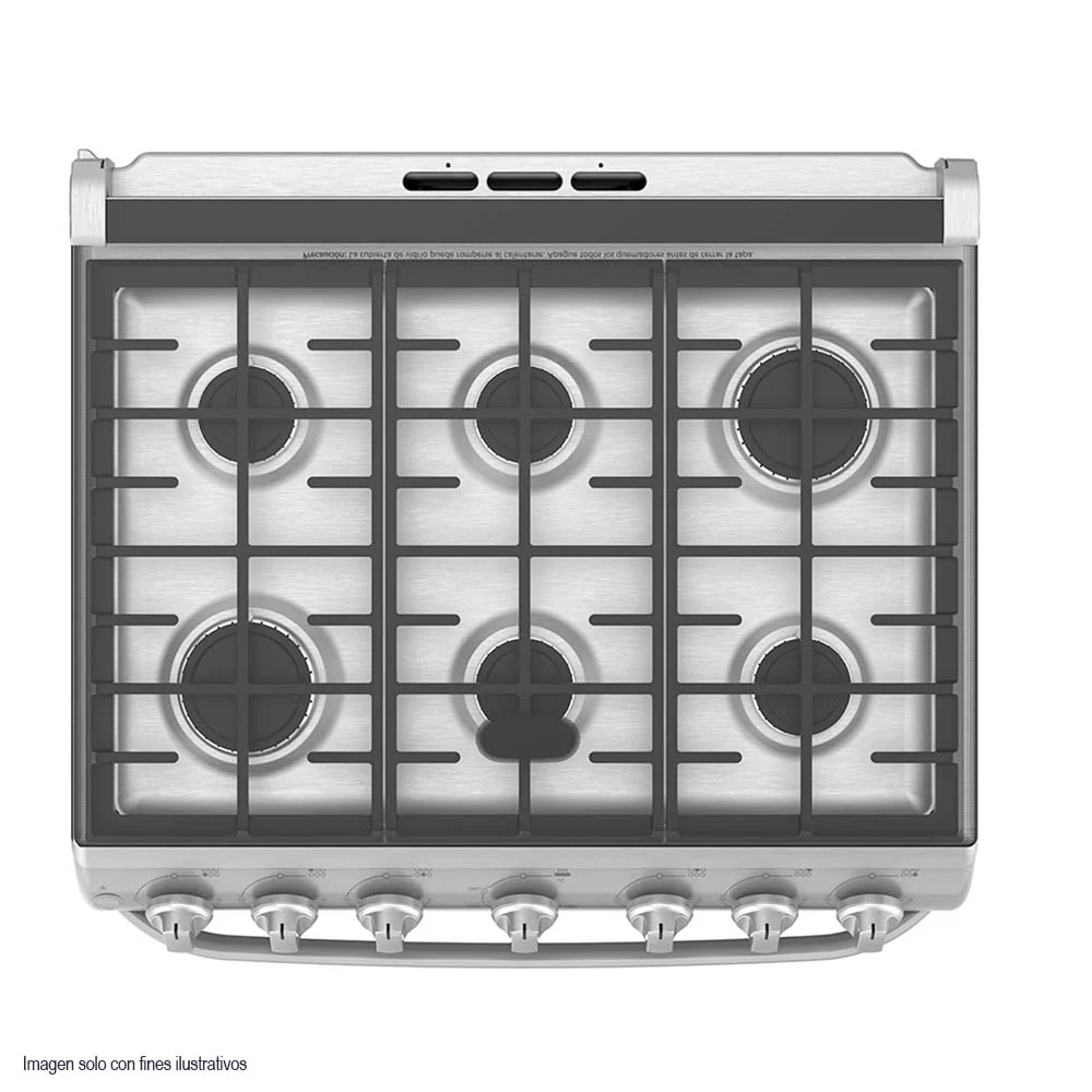Estufa a gas de 30" WEM7659CFIS3 Mabe 6 quemadores acero inoxidable encendido eléctrico - Image 5