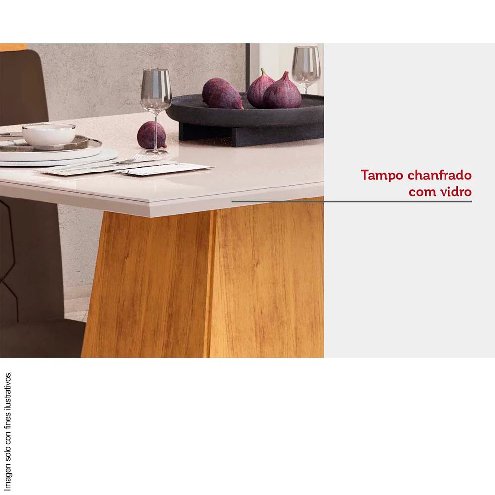 Mesa de comedor 4 puesto Dulce 550, DJ MOVEIS - Image 2