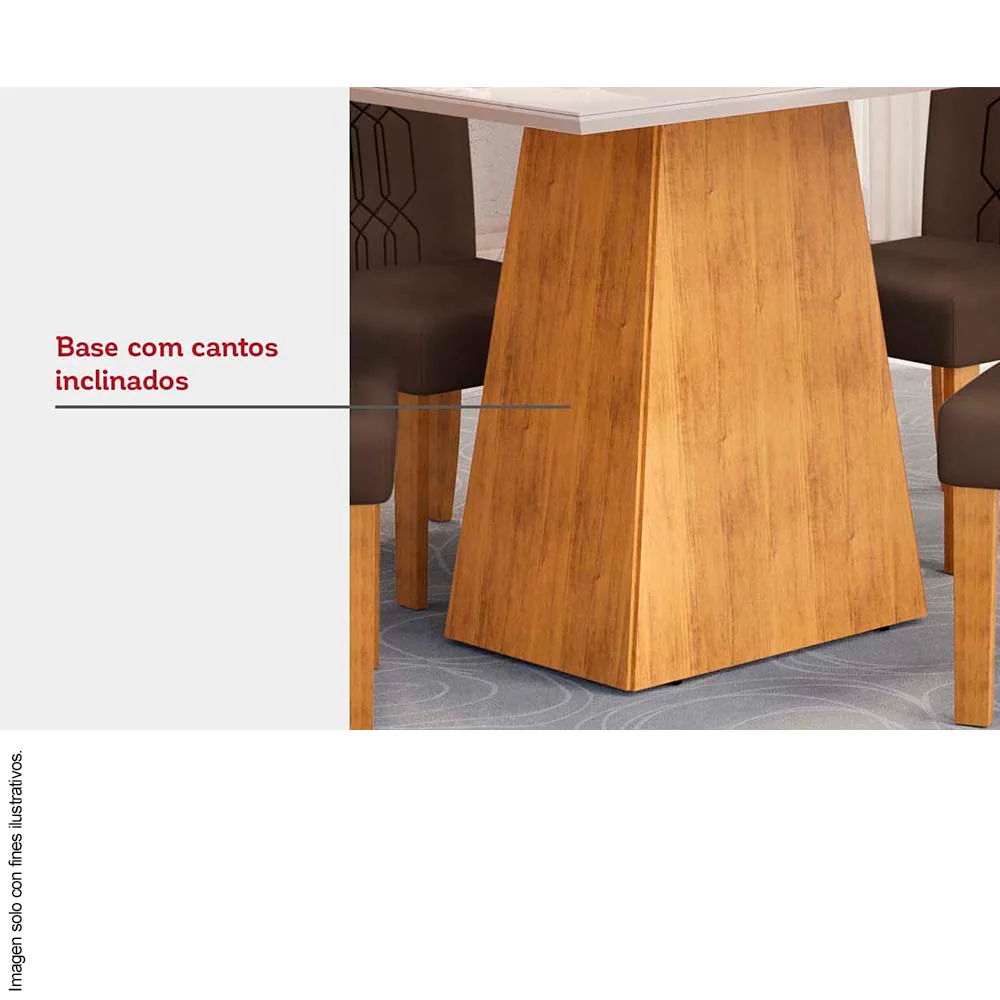 Mesa de comedor 4 puesto Dulce 550, DJ MOVEIS - Image 3
