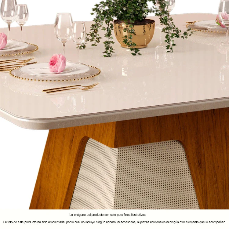 Mesa de comedor Dala 950 Freijo/Off White 24592.222 - Image 2