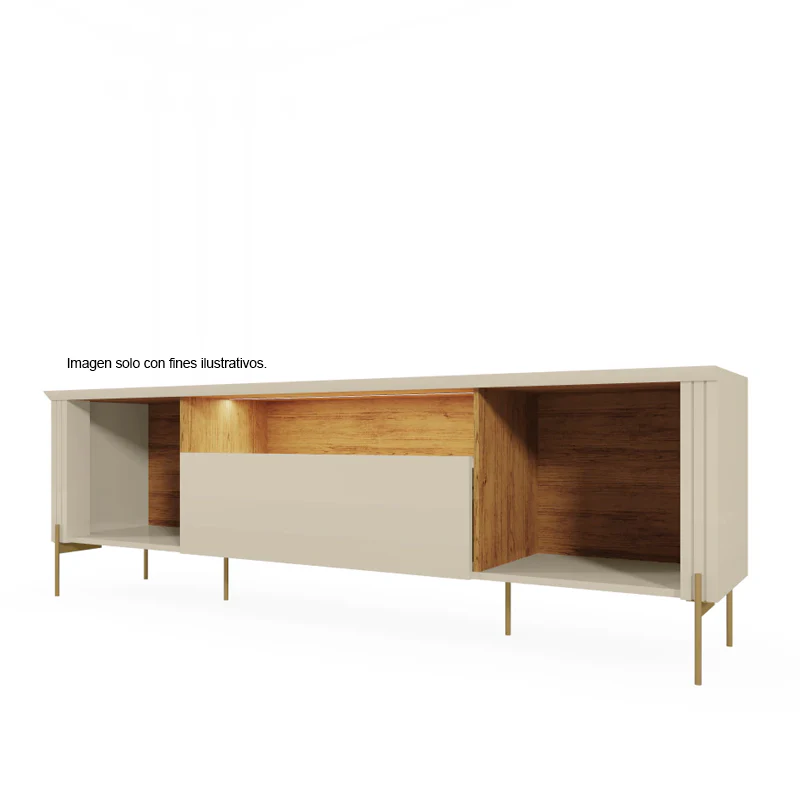Mueble para TV Bancada Dourados soporta 75" color gris oscuro/canela - Image 2