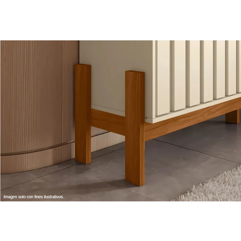 Mueble para TV Bancada New Aurora soporta 75" color perla metalizada/canela - Image 3
