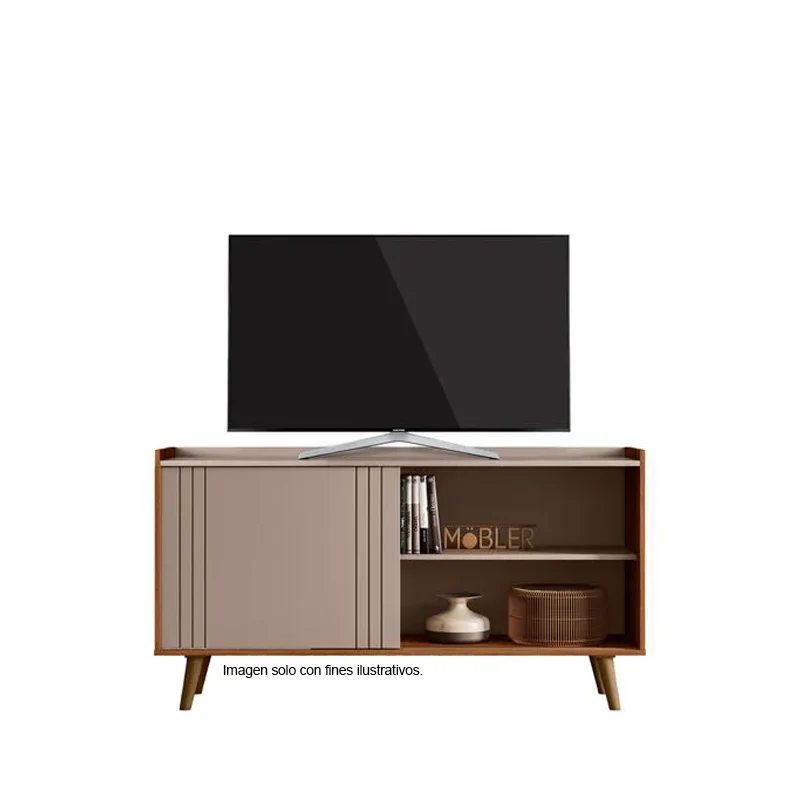 Mueble para TV Bancada New Austin soporta 55" color gris mate/canela - Image 2