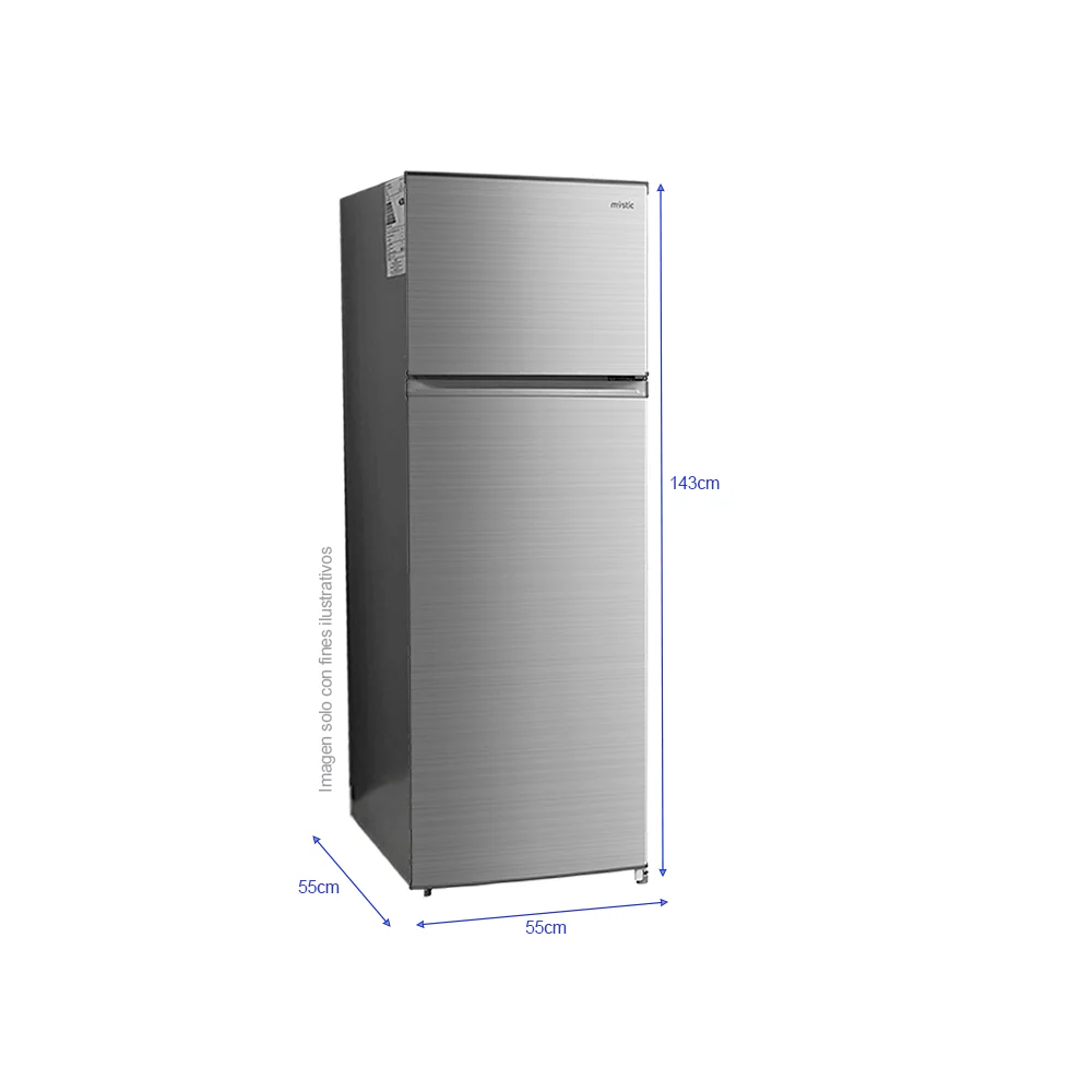 Refrigerador 7.1pc RF-207LSS Mystic Top Mount De Frost, acabado acero inoxidable, iluminación LED - Image 3