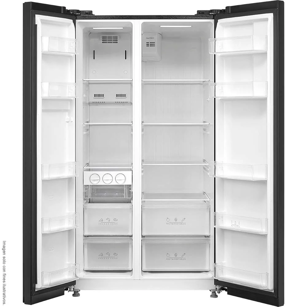 Refrigeradora 19.6pc RF-NV-SB530LSS Mystic Side by side Dual Inverter, No Frost, color negro, control digital externo de temperatura, multi air flow, bloqueo de niños. - Image 2