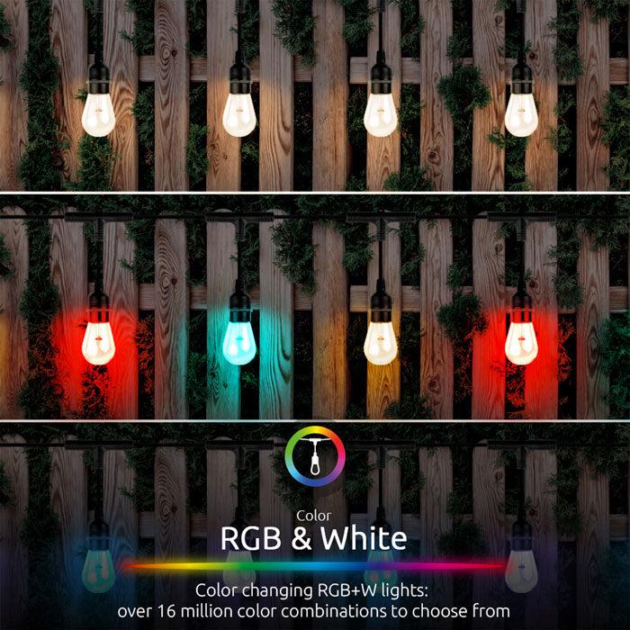 NEXXT HOME NHB-O100 TIRA SMART DE LUCES GUIRNALDAS RGB LED DE 48FT - 24 BOMBILLOS INCLUIDOS - Image 3