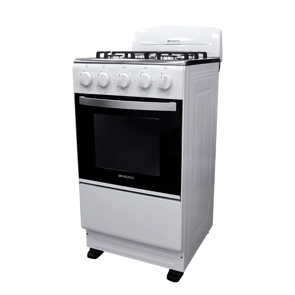Estufa a gas de 20" NE-2021RPHF 4 quemadores, mesa de acero inox. color blanca - Image 2