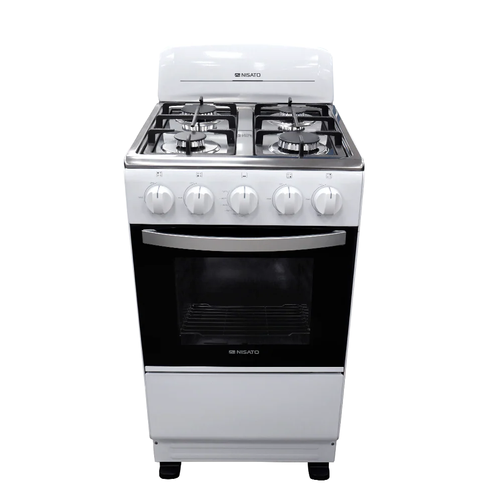 Estufa a gas de 20" NE-2021RPHF 4 quemadores, mesa de acero inox. color blanca - Image 4
