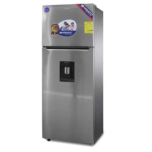 Refrigeradora, 11 PC, NRF-318SWDML, Nisato, Dispensador de agua, bandejas de vidrio templado, color gris - Image 3