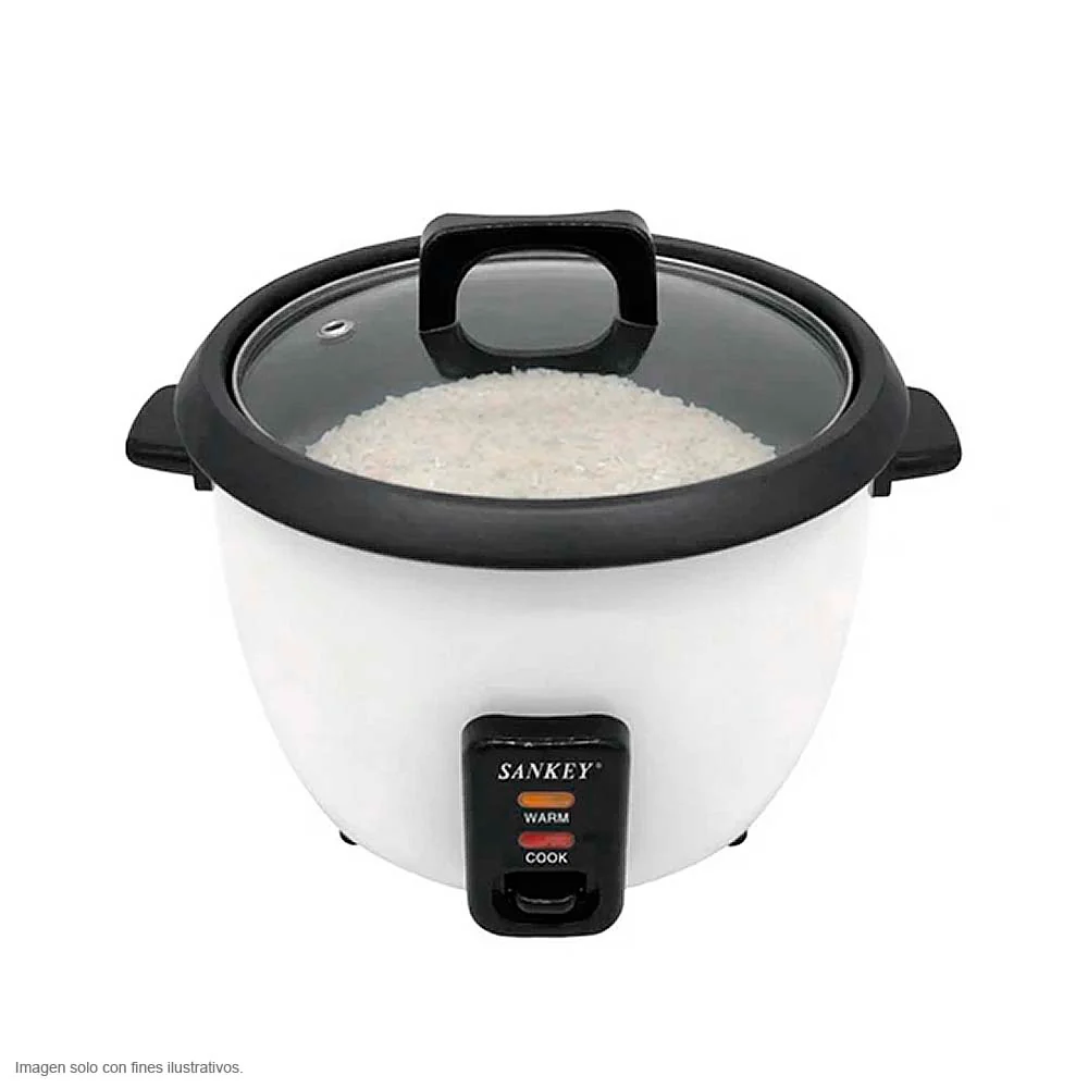 Olla arrocera RC-28 de 15 tazas 2.8 litros color blanca Sankey