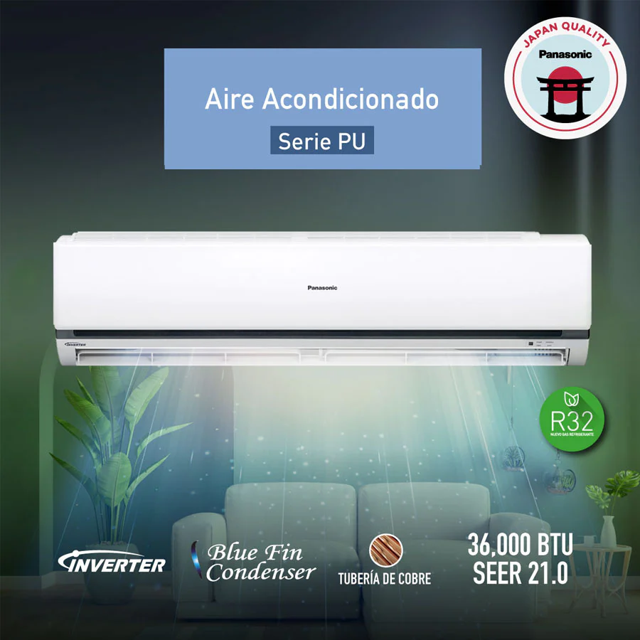 Aire acondicionado Split Inveter 36,000 BTU/h Panasonic CS/CU-PU36AKV-2 - Image 3
