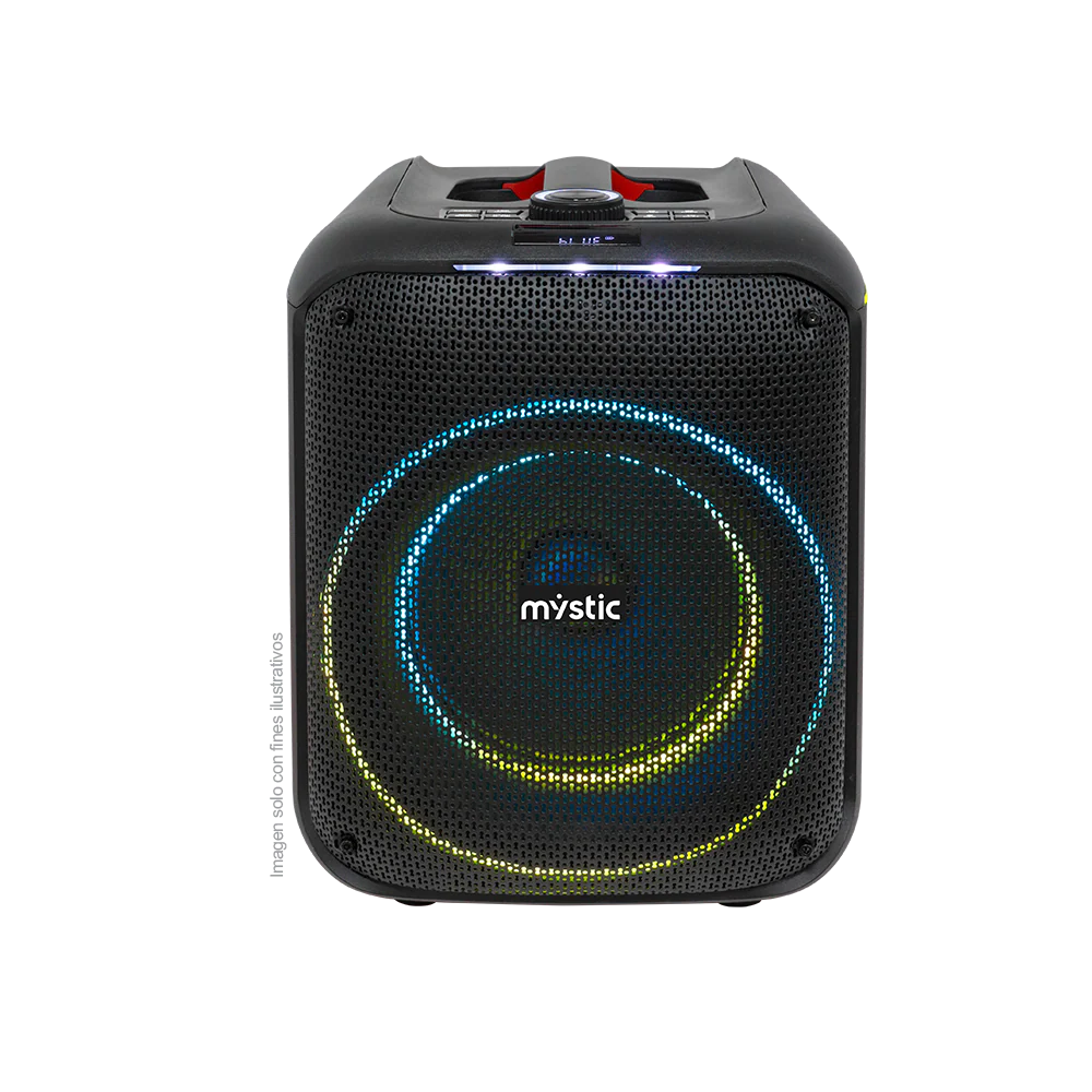 Bocina portátil Out mini one, MY-PS93T-LABR, audio con hasta 4 horas de reproducción, Luz LED, micrófono con cable, bluetooth TWS, radio FM. - Image 4