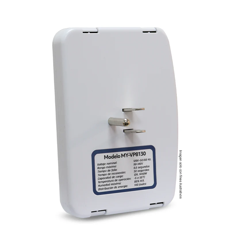 Protector de voltaje 110V MY-VP8130 Mystic, enchufe lateral para conectar hasta 3 equipos - Image 2