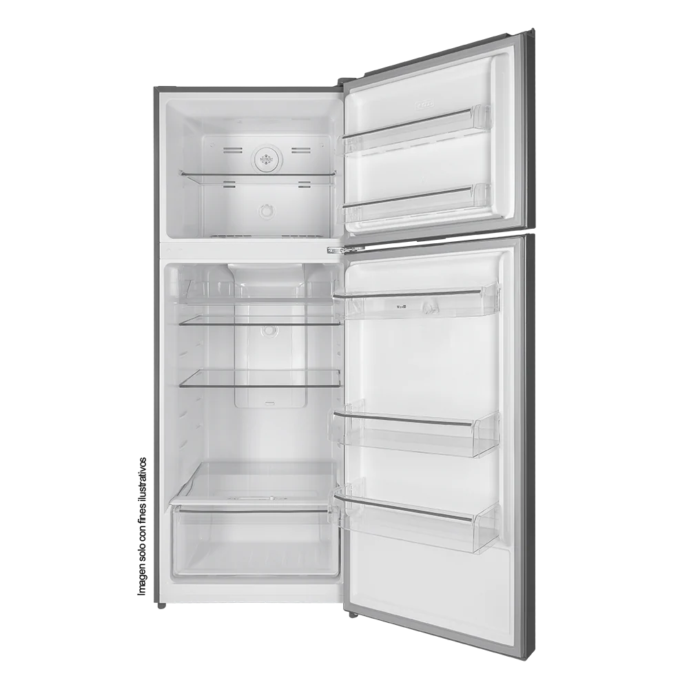 Refrigeradora Top Mount 14pc NRF-417SSMH, color gris, estantería vidrio templado - Image 3