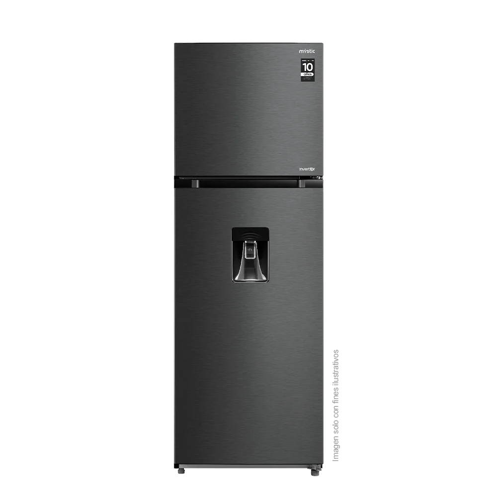 Refrigeradora 9.32pc RF-NV274LSS Mystic Inverter, No Frost, color gris nublado, iluminación LED, control electrónico de temperatura