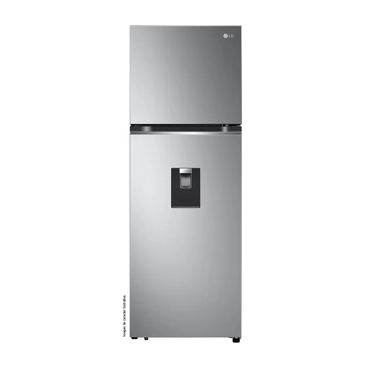 Refrigeradora 11pc, VT34WPP, LG color gris, con dispensador de agua, Linear Coolong Smart Diagnosis.