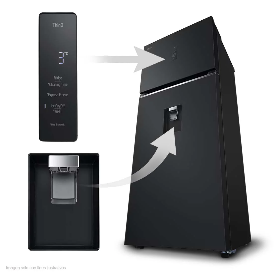 Refrigeradora 14pc VT40APD LG tecnología inverter con dispensador de agua - Image 5