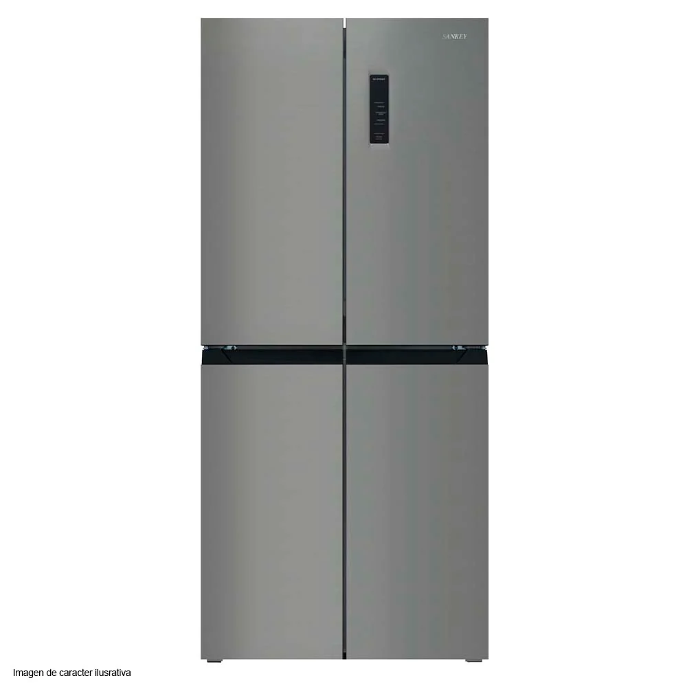 Refrigeradora 16.6pc 4 puertas RF-16F48SS  inverter, Sankey acabado acero inoxidable