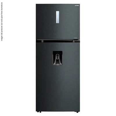 Refrigeradora 16.35pc RF-N415LSS Mystic Top Mount, Inverter, No Frost, color gris nublado, dispensador de agua, control electrónico de temperatura