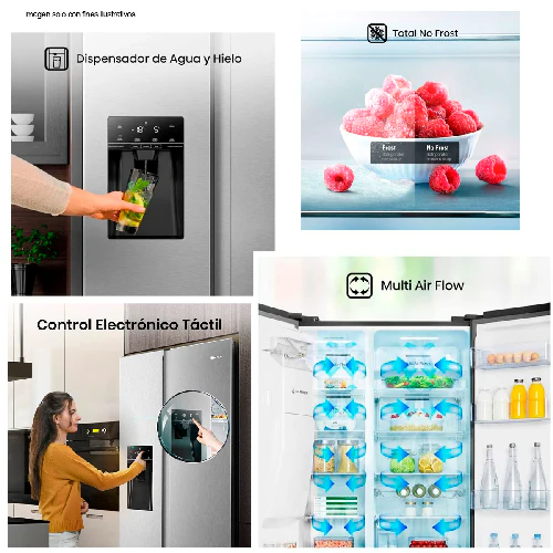 Refrigeradora 19.5pc Side By Side RS19W6WSN HISENSE inverter - Image 4