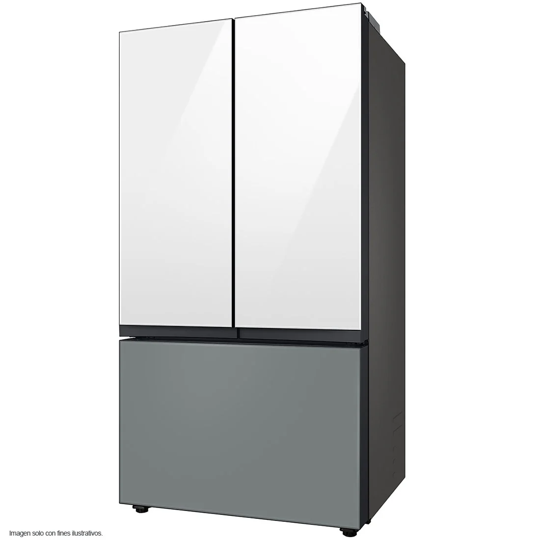 Refrigeradora 24pc Bespoke 3 Door FDR, RF24BB62006MAP Samsung, centro bebida, Wifi, color blanco + gris - Image 2