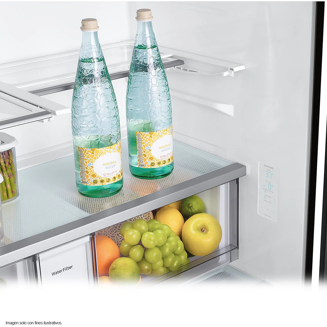 Refrigeradora 24pc Bespoke 3 Door FDR, RF24BB62006MAP Samsung, centro bebida, Wifi, color blanco + gris - Image 6