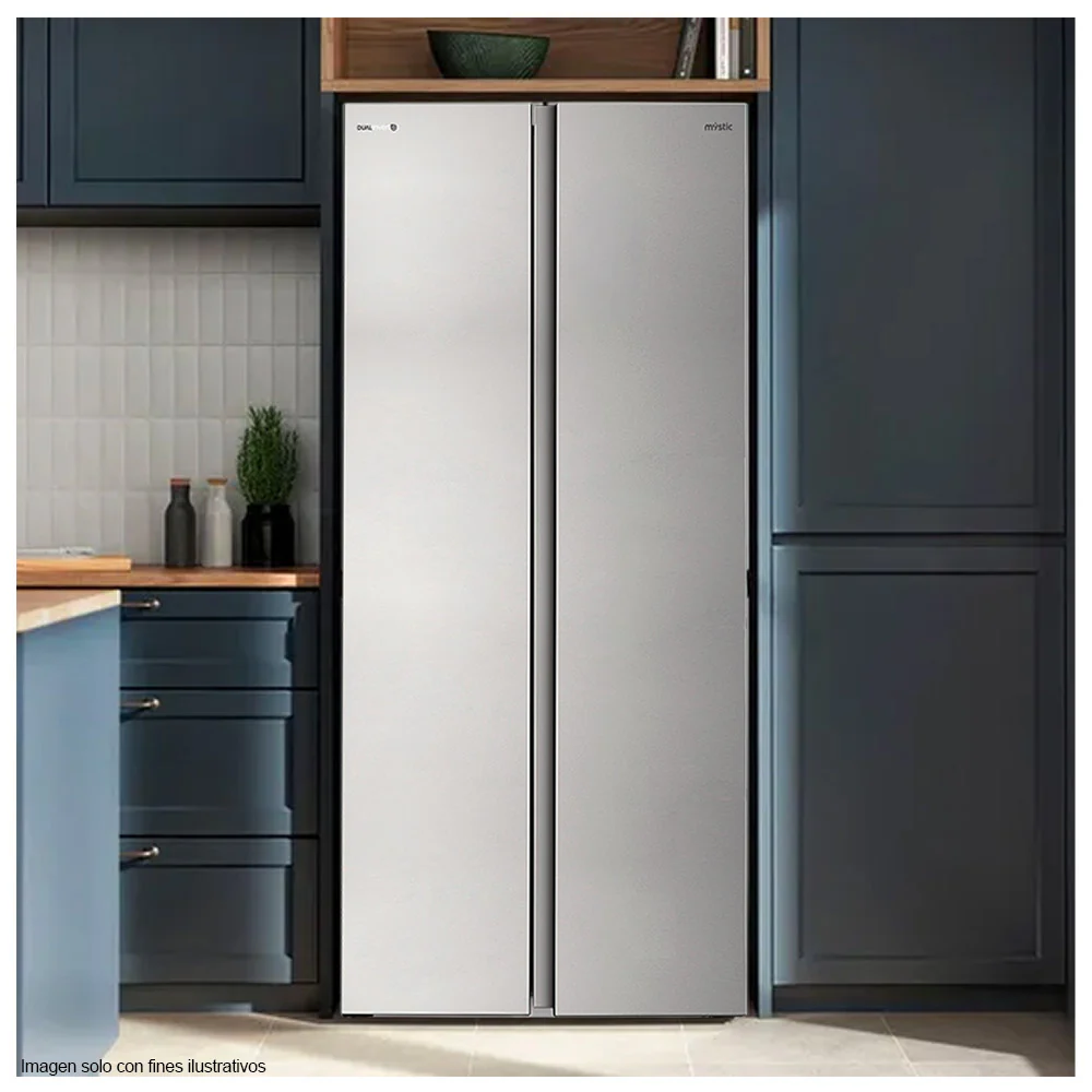 Refrigerador 16pc RF-NV-SB469LSS Mystic Side by Side DUAL Inverter, No Frost, acabado acero inoxidable, multi air flow, bloqueo de niños - Image 3