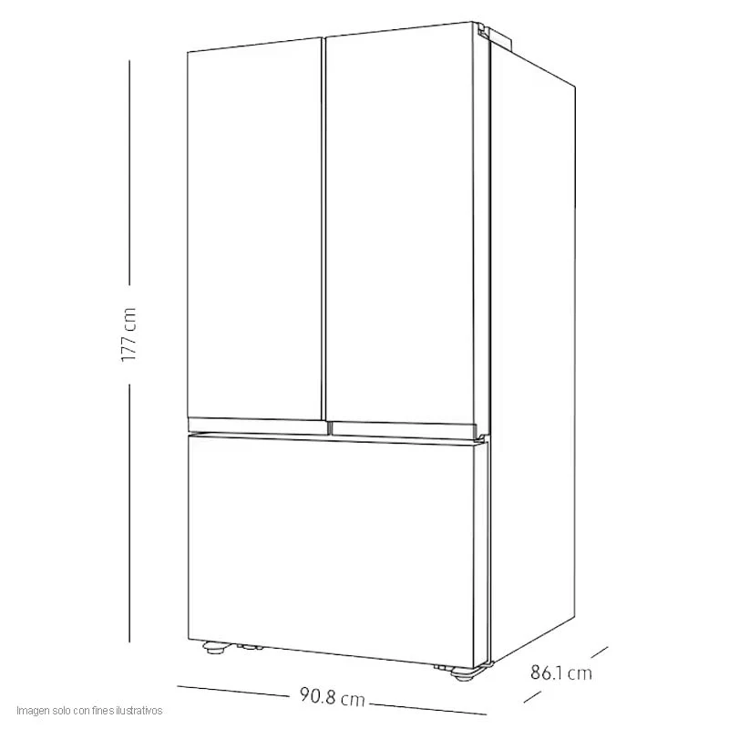 Refrigeradora French Door 31.3pc RF32CG5N10S9AP Samsung inverter de 3 puertas acero inoxidable - Image 4