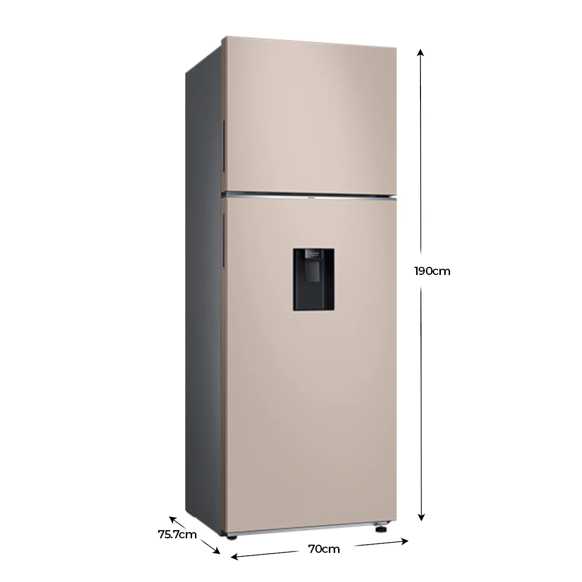 Refrigeradora 18 pc RT53DB6754ETAP Samsung, Top Mount bespoke beige WiFi inteligente integrado dispensador de agua - Image 7