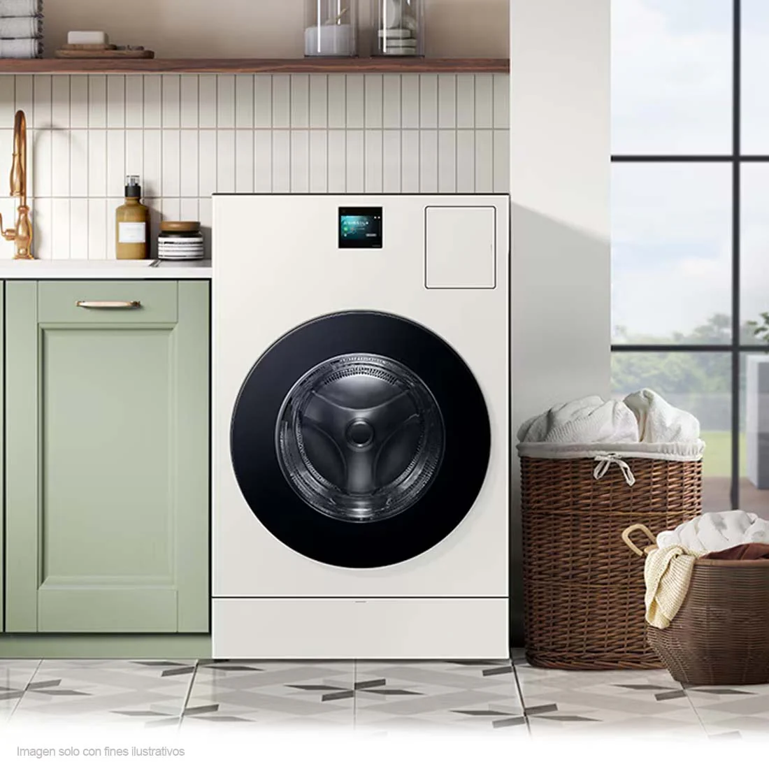 Lavadora y Secadora eléctrica 26kg WD26FB8690BEAP Samsung color Beige - Image 8