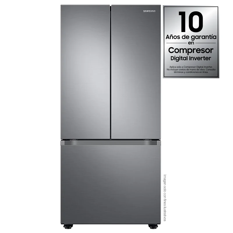 Refrigeradora Samsung 22pc RF22A4010S9/AP french door inverter monocooling bandejas de vidrio templado.