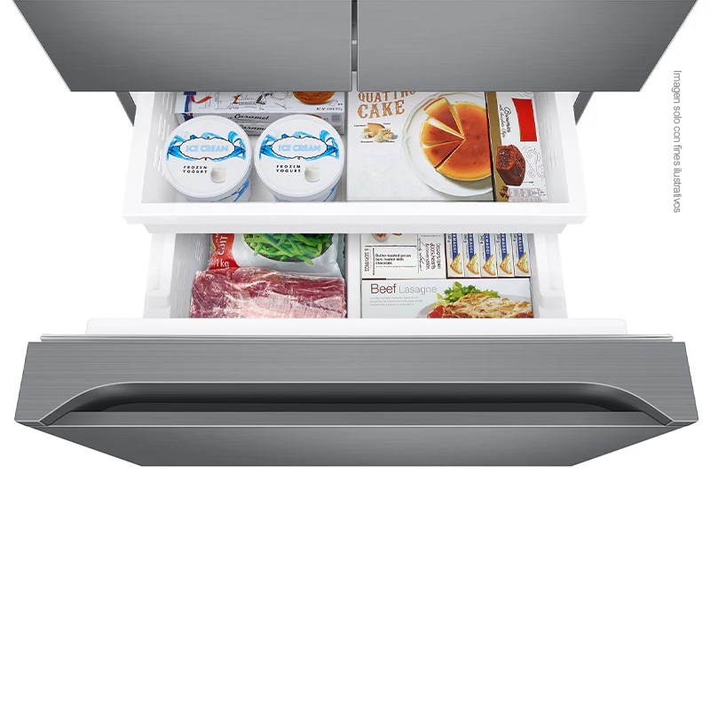 Refrigeradora Samsung 22pc RF22A4010S9/AP french door inverter monocooling bandejas de vidrio templado. - Image 5