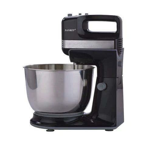 SANKEY BATIDORA DE PEDESTAL HM-536BLS TAZON DE ACERO INOXIDABLE 5 VELOCIDADES DE FUNCION TURBO BATIDORES PARA TORTA Y AMASAR  BOTON DE EXPULSION CON DISPOSITIVO DE SEGURIDAD POTENCIA DE 250 WATTS