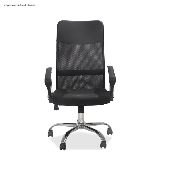 Silla ejecutiva FC-21B con respaldo en malla y cabecera en cuerina - Image 2