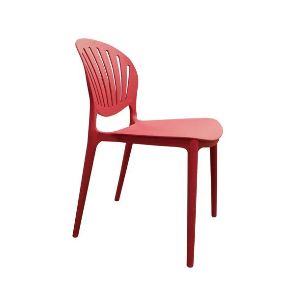 Silla plástica SL-7098, Langfang estándar estructura polipropileno y madera rojo - Image 3