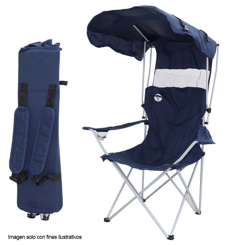 Silla plegable con techo WS-6-010 Walk Safari color azul - Image 2