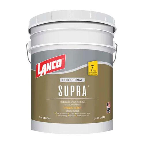 LANCO PINTURA BASE SUPRA SATIN BLANCO 5 GALONES