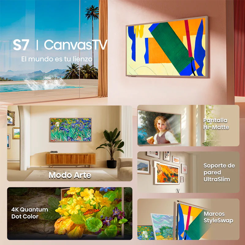 Televisor 65" QLED Smart | CANVAS TV, modelo 65S7N | Hisense - Image 2