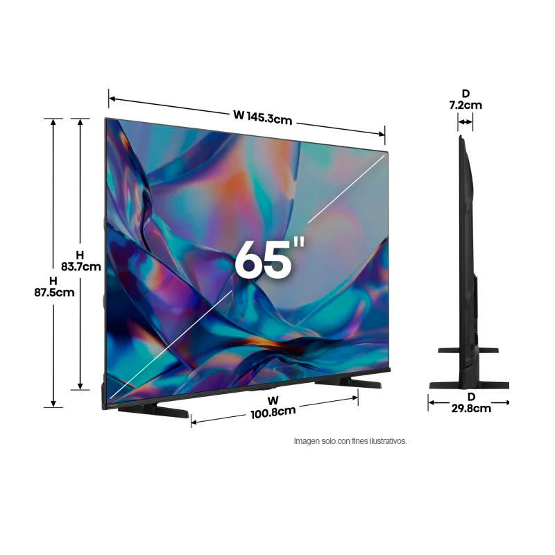 Televisor 65" QLED Smart | serie QD5 4K Ultra HD, modelo 65QD5SV | Hisense - Image 4