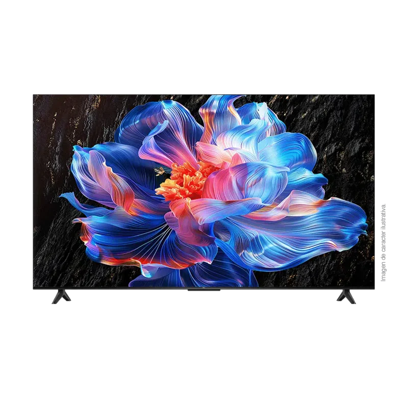 Televisor LED Smart 65" 4K, TCL, Google TV, Procesador AiPQ, Metálico cin marco