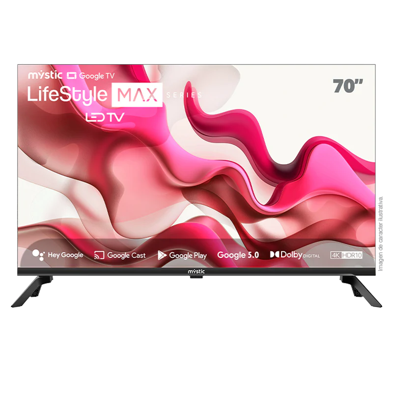 Televisor MY-SG70109T Google TV de 70" LED, con asistente de voz Hey Google, 4K HDR10, Dolby Digital, Google Play Store y Bluetooth.