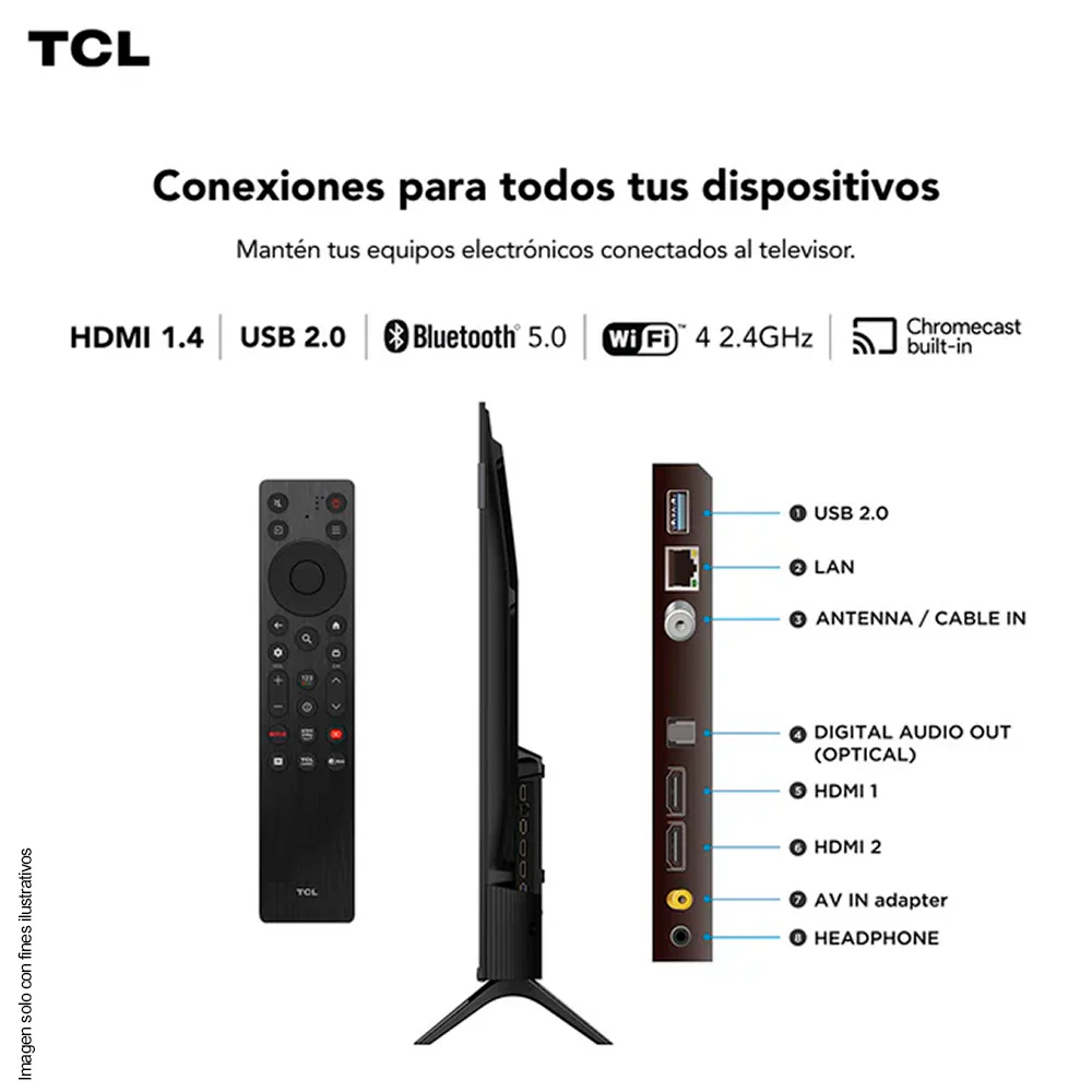 Televisor Smart QLED 50S5K FHD, Google TV TCL - Image 4