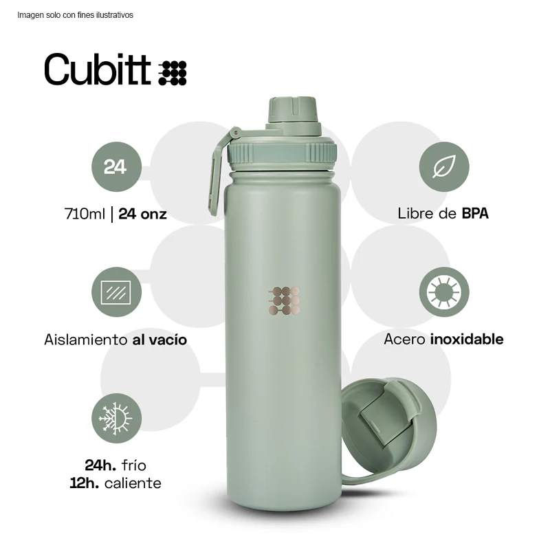 Termo Hidratación, 24 oz, CTHB24-3M, Cubitt, Hydro Bottle acero inoxidable, color Mint Green - Image 3