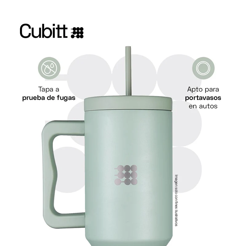 Termo para agua, 40 oz, CT-TUMB3M, Cubitt, acero inoxidable, verde menta - Image 3