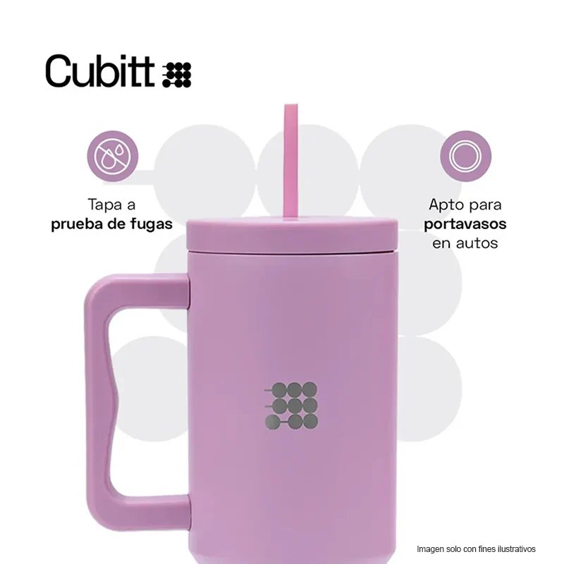 Termo para agua, 40 oz, CT-TUMB4, Cubitt, acero inoxidable, púrpura - Image 4